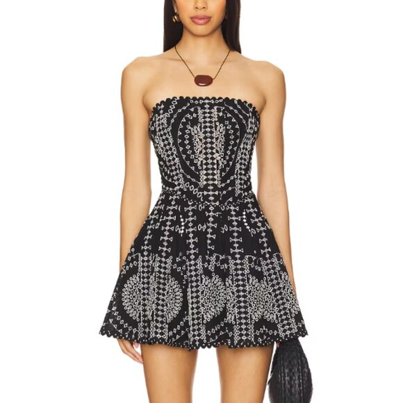 Charo Ruiz Ibiza Clem Strapless Mini Dress in Black - Picture 1 of 1